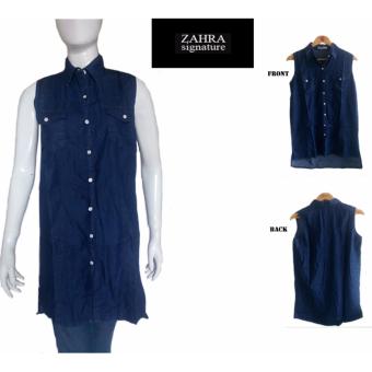 Zahra Signature - Dress Denim Kutung - Biru  