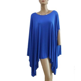 ZANZEA Ladies Long maxi Dress Casual Summer Skirt Tops (Blue)  