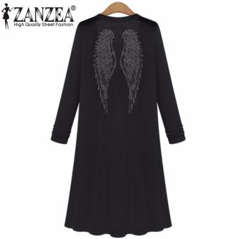 ZANZEA Women Casual Long Sleeve Open Kimono Cardigan Long Coat - Intl - intl  
