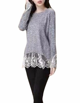 ZANZEA Women Lace Long Sleeve Casual Tops  