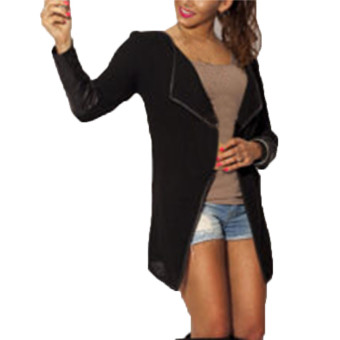 ZANZEA Women Leather Long Sleeve Jacket Blazer Cardigan Coat Cape Knitted Top Autoleader - Intl  