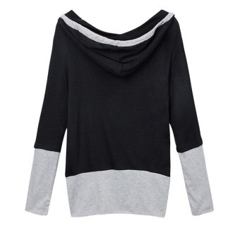 ZANZEA Women Long Hoodie Blouse Tops Jumper Coat Jacket Sweater Sweatshirt Black - intl  