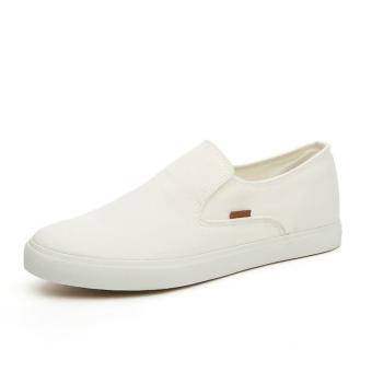 ZHAIZUBULUO Fashion Men's Canvas Flat Shoes?White? - intl  