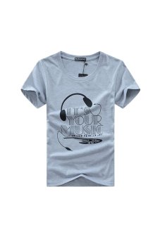 ZHENGQI Summer Casual Short Sleeve T-shirt (Grey) (Intl)  