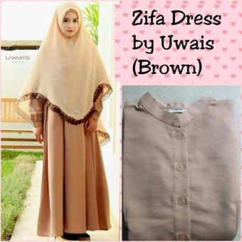 Zifa dress by uwais hijab [brown] xxl  