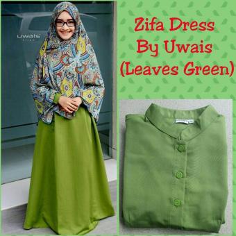 Zifa dress by uwais hijab [leaves green]  