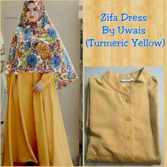 Zifa dress by uwais hijab [turmeric yellow] XXL  