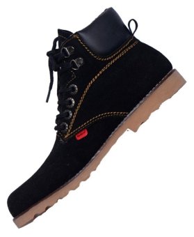 Zimzam Sepatu Boot Women Pleteran Black  