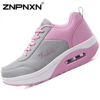 ZNPNXN fashion wanita sepatu kets sepatu berjalan kepribadian (Berwarna Merah Muda)  
