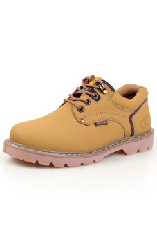 Znpnxn Leather Men Flat Shoes Casual Brogues & Lace-Ups (Yellow) - Intl  