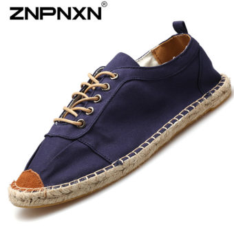 ZNPNXN Men's Breathable Cloth Shoes(Blue)  