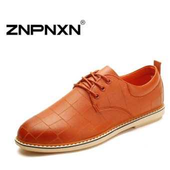 ZNPNXN Men's Casual shoes Lace Low Cut Shoes(Brown)  