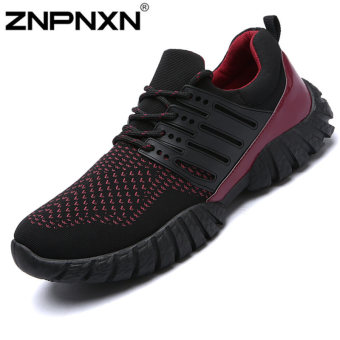 ZNPNXN Men's Casual Sports Shoes Lace-Up Shoes(Red)  