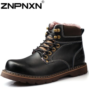 ZNPNXN Men's Fashion 2016 Fashion leather Martin boots Korean version(Black?  