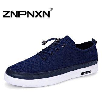 ZNPNXN Men's Fashion Breathable Casual Skater Shoes (Blue)  