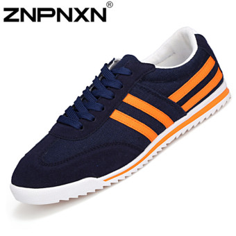 ZNPNXN Men's Fashion Sneakers Canvas Shoes casual shoes (Orange)  
