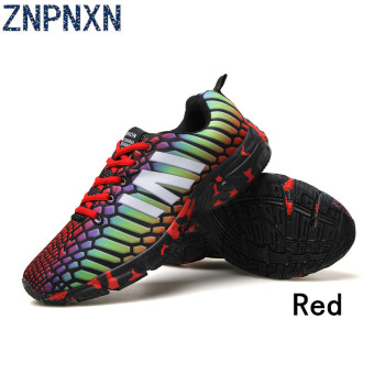 ZNPNXN Men's Fashion Sneakers PU Running shoes Spots Shoes (Red)  