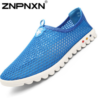 ZNPNXN Men's Fashion Sneakers Tulle Running shoes (Blue)  