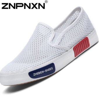 ZNPNXN Men's Fashion Sneakers Tulle shoes (White)  