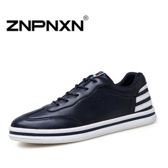 ZNPNXN Men's Skater Shoes Fashion Sneakers Lace-Up Shoes (Blue)  