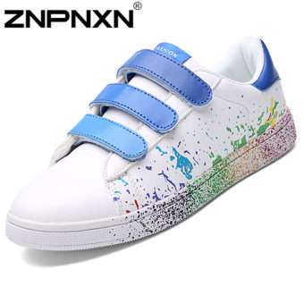 ZNPNXN Woman Fashion Breathable Casual Lovers Skater Shoes (Blue)  