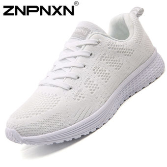 ZNPNXN Woman Fashion Casual Shoes Platform Shoes(White/Green)  