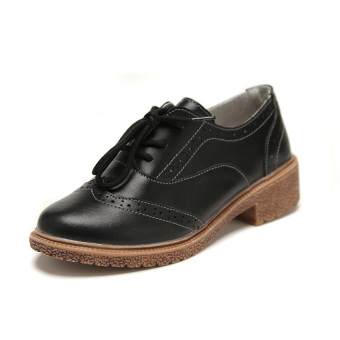 Znpnxn Women Flat Shoes Casual Brogues & Lace-Ups (Black) - Intl  