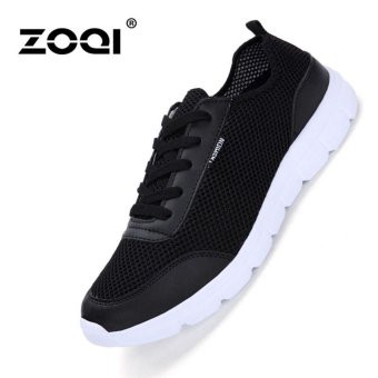 ZOQI Fashion Breathable Mesh Shoes Couple Sneaker Casual Shoes (Black) - intl  