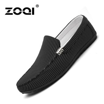 ZOQI Fashion Canvas Shoes Slip-Ons & Loafers(Black) - intl  