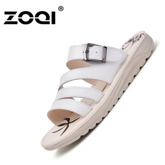 ZOQI Fashion Women Shoes Younger Students Slides Sandals (White) - intl  