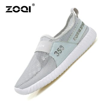 ZOQI Men's And Women's Fashion Sport Shoes Running Shoes Light Sneaker(Grey) - intl  