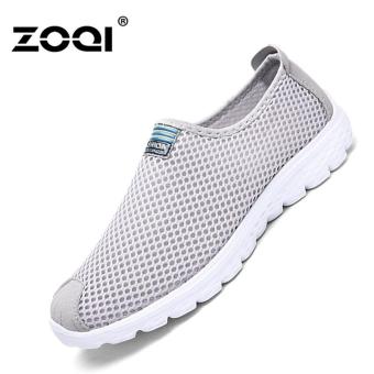 ZOQI Men's Fashion Mesh Hollow Sneaker Running Shoes Sport Shoes (Light Grey) - intl  