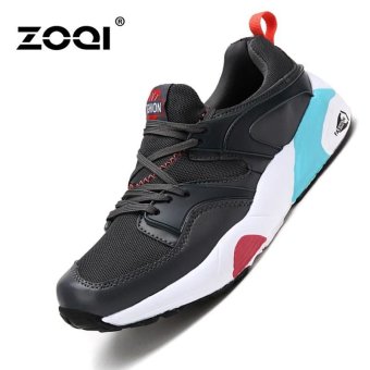 ZOQI Soft Bottom Running Shoes Fashion Sneaker(Grey) - intl  