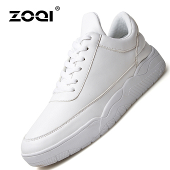 ZOQI Summer Man's Fashion Sneakers Sport Casual Breathable Comfortable Shoes-White  