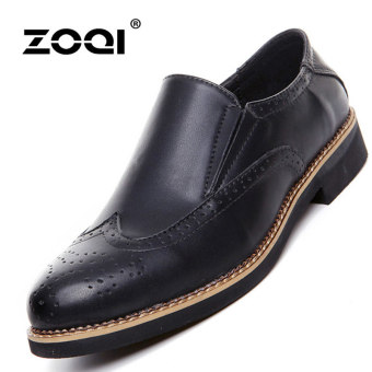 ZOQI Summer Man's Formal Low Cut Shoes Fashion Brogue Casual Comfortable Shoes(Black) - intl  