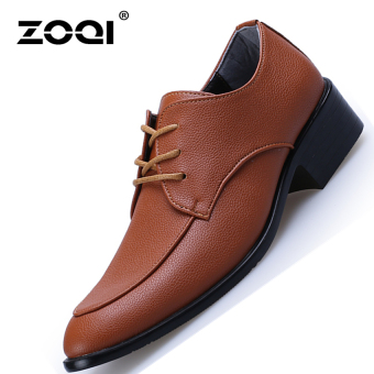 ZOQI Summer Man's Formal Low Cut Shoes Fashion Casual Comfortable Shoes-Brown  