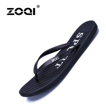 ZOQI Women's Fashion Flip Flops & Sandals Casual Shoes Beach Flip Flops (Black) - intl  