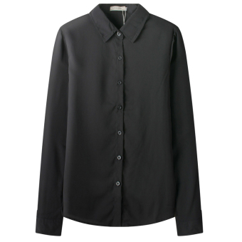 ZUNCLE Chiffon Long-sleeved Shirt Sunscreen(Black)  