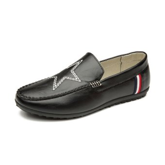 ZUNCLE Men's Doug Casual British Soft Bottom Slip Loafer Shoes(Black)  