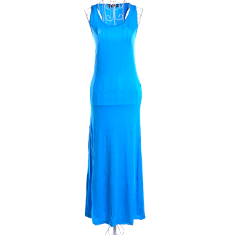 ZUNCLE Modal Vest Harness Dress(Lake Blue) - intl  