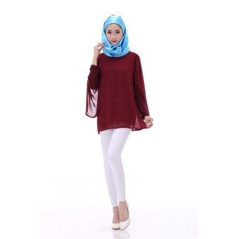ZUNCLE Muslim Women silk blouse, jacket(Red)  