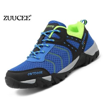 ZUUCEE Men's shoes summer net shoes breathable deodorant youth spring couple sports shoes leisure outdoor mountaineering shoes (blue) - intl  