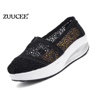 ZUUCEE Sports shoes boys net shoes summer girls sandals big children breathable mesh mesh a pedal (black) - intl  