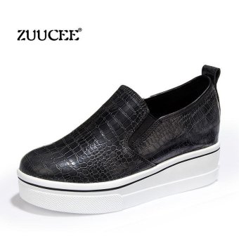 ZUUCEE Spring new music blessing shoes within the shoes of a pedal Lai Lai shoes casual wild flat students sports shoes?black? - intl  