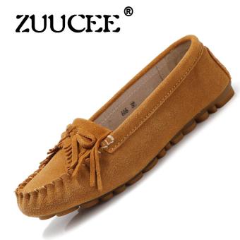 ZUUCEE Women's Fashion Tassel Flat Shoes Single Shoes Casual Shoes  