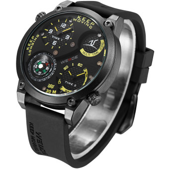 [100% asli] weide merek jam tangan pria Analog Dial besar tampilan kuarsa desain Fashion jam tangan pria jam tangan olahraga militer UV1505 - International  