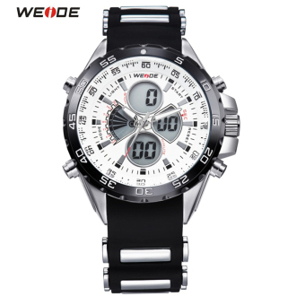 [100% Genuine]Famous Brand WEIDE Sport Watch 3ATM Digital Waterproof Silicone Strap Men Quartz Fashion Men's Casual Wristwatch  