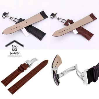 18Mm Tali Jam Motif Kulit Watch Strap Leather Model Slot  