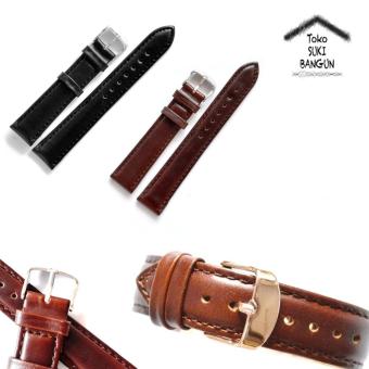 20Mm Tali Jam Kulit Vintage Genuine Leather Watch Band Strap  