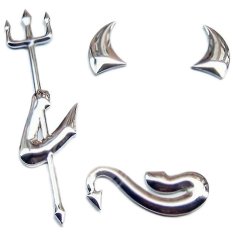 3D PVC Small Devil Style Reflective Car Body Sticker Auto Car Emblem Decal Decoration